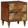 Image de Vidaxl cabinet de chevet avec tiroir 2 pcs marron miel 40 x 33 x 46 cm