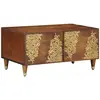 Image de Table Basse Marron Miel 80 X 50 X 40 Cm Bois De Mangue Massif Vidaxl