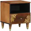Image de Cabinet De Chevet Avec Tiroir Marron Miel 40 X 33 X 46 Cm Vidaxl