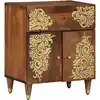 Image de Cabinet De Chevet Avec Porte Marron Miel 50 X 33 X 60 Cm Vidaxl