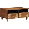 Image de Table Basse Marron Miel 80 X 54 X 40 Cm Bois De Mangue Massif Vidaxl