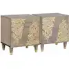 Image de Cabinet De Chevet Avec Porte 2 Pcs Gris 40 X 33 X 46 Cm Vidaxl