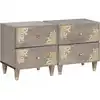 Image de Cabinet De Chevet 2 Pièces Gris 40 X 33 X 46 Cm Vidaxl