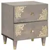 Image de Vidaxl cabinet de chevet avec tiroir 2 pcs gris 40 x 33 x 46 cm