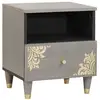 Image de Vidaxl cabinet de chevet avec tiroir 2 pcs gris 40 x 33 x 46 cm