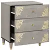 Image de Vidaxl cabinet de chevet gris 50 x 33 x 62 cm bois de mangue massif