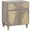 Image de Cabinet De Chevet Avec Porte Avec Tiroir Gris 50 X 33 X 60 Cm Vidaxl