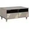 Image de Table Basse Gris 80 X 54 X 40 Cm Bois De Mangue Massif Vidaxl