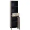 Image de Vidaxl armoire de salle de bain avec tiroir gris 38 x 33 x 160 cm