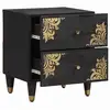 Image de Vidaxl cabinet de chevet noir 40 x 33 x 46 cm bois de mangue massif