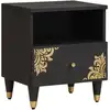 Image de Vidaxl cabinet de chevet avec tiroir 2 pcs noir 40 x 33 x 46 cm