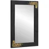 Image de Miroir de salle de bain moderne - vidaXL - Noir et Argent - 70x50x25 cm - Verre et Bois de Mangue
