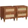 Image de Cabinet De Chevet 2 Pc Marron 40 X 33,5 X 46 Cm Vidaxl