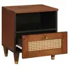 Image de Vidaxl cabinet de chevet marron 40 x 33 x 46 cm bois d'acacia massif