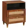 Image de Tables De Chevet 50 X 33 X 62 Cm Bois De Mangue Massif Vidaxl