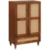 Image de Buffet Haut Marron 60 X 33,5 X 100 Cm Bois De Mangue Massif Vidaxl