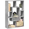 Image de vidaXL Bibliothèque gris béton 63x20x90 cm bois dingénierie étagère étagère de rangement support à livres étagère à 858141