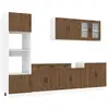 Image de Vidaxl ensemble de 7 meubles de cuisine en bois d'ingénierie kalmar en chêne brun