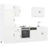 Image de Ensemble De 7 Meubles De Cuisine "porto" En Bois D'ingénierie Blanc Vidaxl