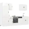 Image de Ensemble De 7 Meubles De Cuisine "porto" En Bois D'ingénierie Blanc Brillant Vidaxl