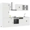 Image de Ensemble De 8 Meubles De Cuisine "porto" En Bois D'ingénierie Blanc Vidaxl