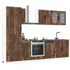Image de Ensemble De 8 Meubles De Cuisine En Chêne Fumé "porto" Vidaxl