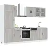 Image de Ensemble D'armoires De Cuisine 8 Pcs Kalmar Bois D'ingénierie Vidaxl