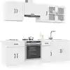 Image de Ensemble D'armoires Cuisine 8pcs Kalmar Blanc Bois D'ingénierie Vidaxl