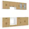 Image de Vidaxl ensemble d'armoires de cuisine 8 pcs kalmar bois d'ingénierie