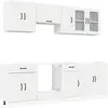 Image de Ensemble D'armoires Cuisine 8pcs Kalmar Blanc Bois D'ingénierie Vidaxl