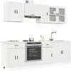 Image de Ensemble De 8 Meubles De Cuisine "porto" En Bois D'ingénierie Blanc Vidaxl