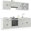Image de Ensemble De 8 Meubles De Cuisine "porto" En Bois D'ingénierie Gris Béton Vidaxl