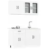 Image de vidaXL Ensemble darmoires cuisine 4pcs Kalmar blanc bois dingénierie 3314851