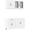 Image de Ensemble De 4 Meubles De Cuisine "lucca" En Bois D'ingénierie Blanc Vidaxl