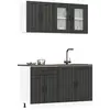 Image de Ensemble De 4 Meubles De Cuisine "lucca" En Bois D'ingénierie Noir Vidaxl