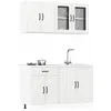 Image de vidaXL Ensemble de 4 meubles de cuisine Lucca en bois dingénierie blanc brillant 3314863