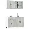 Image de Ensemble De 4 Meubles De Cuisine "lucca" En Bois D'ingénierie Sonoma Gris Vidaxl