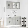 Image de Vidaxl ensemble de 4 meubles de cuisine lucca en bois d'ingénierie sonoma gris