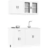 Image de Ensemble De 4 Meubles De Cuisine "porto" En Bois D'ingénierie Blanc Vidaxl