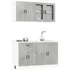 Image de vidaXL Ensemble de 4 meubles de cuisine Porto en bois dingénierie gris béton 3314875