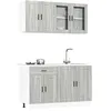 Image de vidaXL Ensemble de 4 meubles de cuisine Porto en bois dingénierie Sonoma gris 3314877