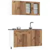Image de Ensemble De 4 Armoires De Cuisine "porto" En Bois D'ingénierie Vieilli Vidaxl