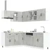 Image de Ensemble D'armoires De Cuisine 11 Pcs Lucca Bois D'ingénierie Vidaxl