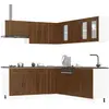 Image de Ensemble De 11 Meubles De Cuisine En Bois D'ingénierie "kalmar" En Chêne Brun Vidaxl