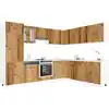 Image de Ensemble D'armoires De Cuisine 14 Pcs Porto Bois D'ingénierie Vidaxl