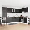 Image de vidaXL Meuble sous évier avec porte Lucca 2 pcs Noir Bois dingénierie 3315012