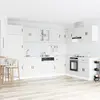 Image de Meuble Sous Évier Porto 2 Pcs Blanc Bois D'ingénierie Vidaxl