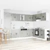 Image de Meuble Sous Évier Avec Porte Porto 2 Pcs Gris Bois D'ingénierie Vidaxl