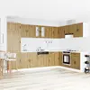 Image de Meuble Sous Évier Porto 2 Pcs Marron Bois D'ingénierie Vidaxl