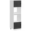 Image de Vidaxl armoires de four 2 pcs porto noir bois d'ingénierie